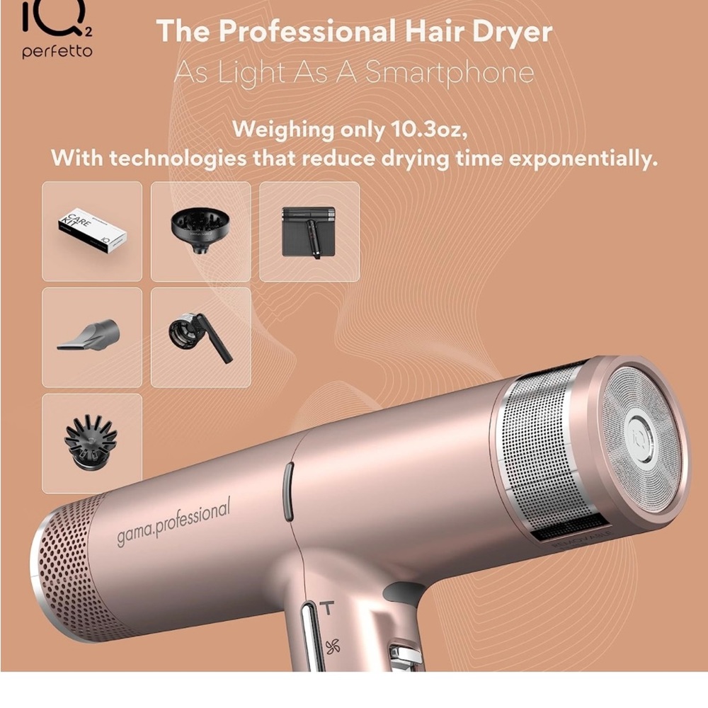 Brand New 2023 GAMMA Italy IQ2 Perfetto Hair Dryer